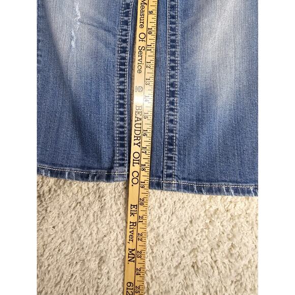 Miss Me Capri Jeans Womens Size 28 Blue Denim Cross Y2K Embellished JP5335P6 - Picture 3 of 16